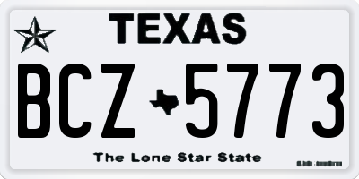 TX license plate BCZ5773