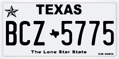 TX license plate BCZ5775