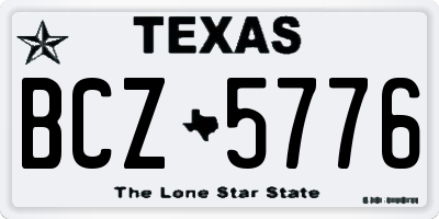 TX license plate BCZ5776