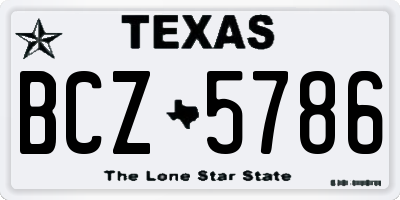 TX license plate BCZ5786
