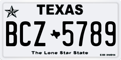 TX license plate BCZ5789