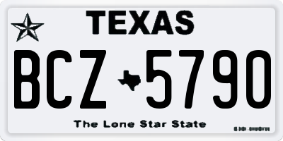 TX license plate BCZ5790