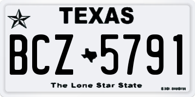 TX license plate BCZ5791