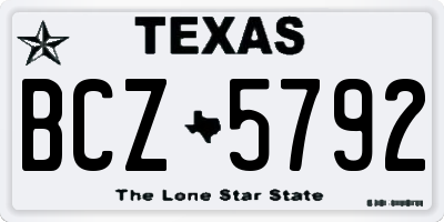 TX license plate BCZ5792
