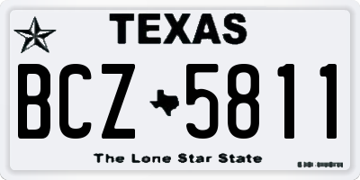 TX license plate BCZ5811