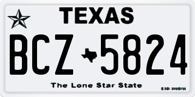 TX license plate BCZ5824