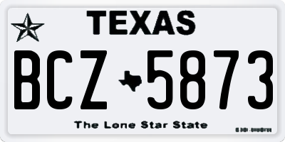 TX license plate BCZ5873