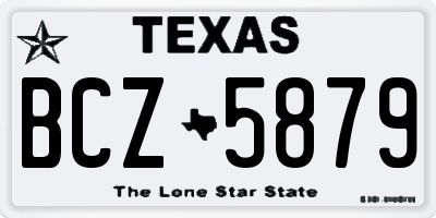 TX license plate BCZ5879
