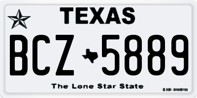 TX license plate BCZ5889