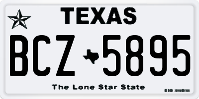TX license plate BCZ5895