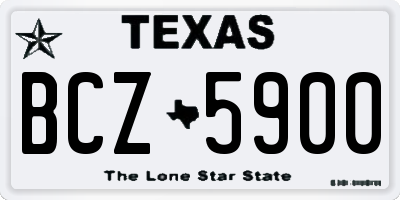 TX license plate BCZ5900