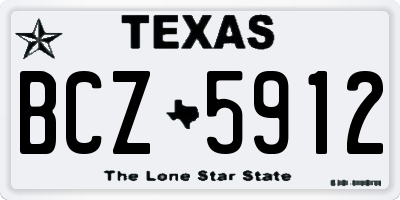 TX license plate BCZ5912