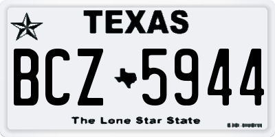 TX license plate BCZ5944