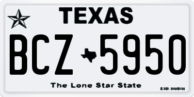 TX license plate BCZ5950