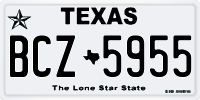 TX license plate BCZ5955