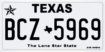 TX license plate BCZ5969