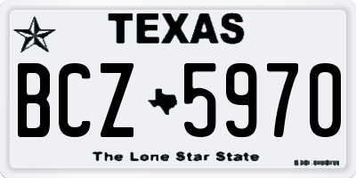 TX license plate BCZ5970