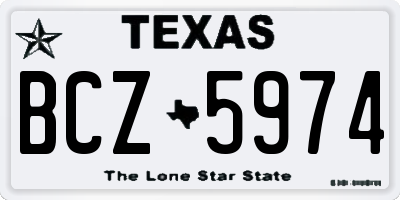 TX license plate BCZ5974