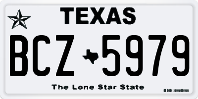 TX license plate BCZ5979