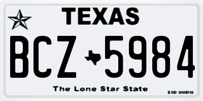 TX license plate BCZ5984