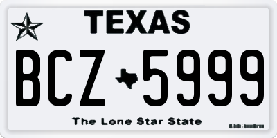 TX license plate BCZ5999