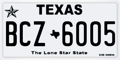 TX license plate BCZ6005