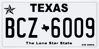 TX license plate BCZ6009