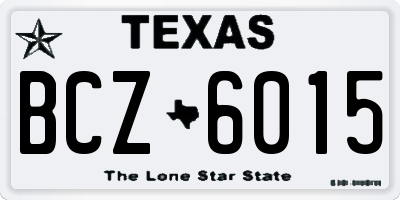 TX license plate BCZ6015
