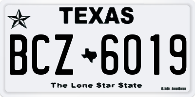 TX license plate BCZ6019