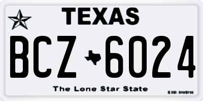 TX license plate BCZ6024