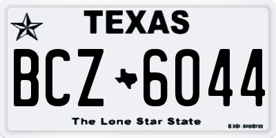 TX license plate BCZ6044