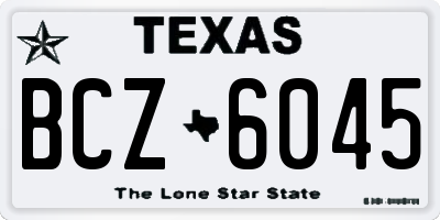 TX license plate BCZ6045