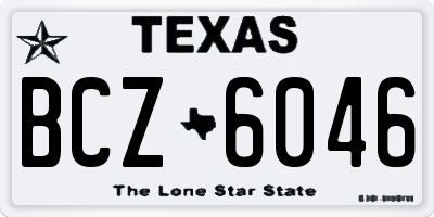TX license plate BCZ6046