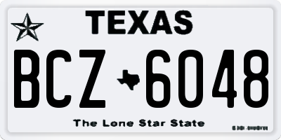 TX license plate BCZ6048