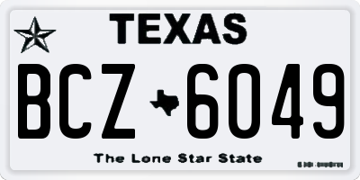 TX license plate BCZ6049