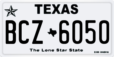 TX license plate BCZ6050