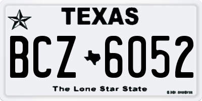 TX license plate BCZ6052