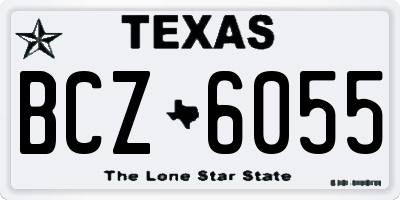TX license plate BCZ6055