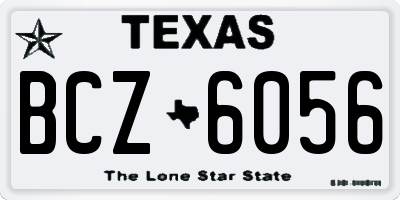 TX license plate BCZ6056