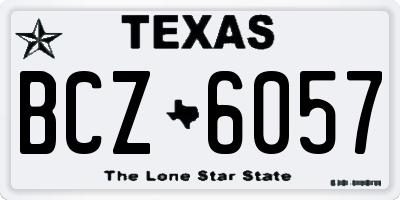 TX license plate BCZ6057