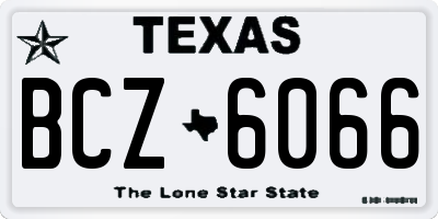 TX license plate BCZ6066