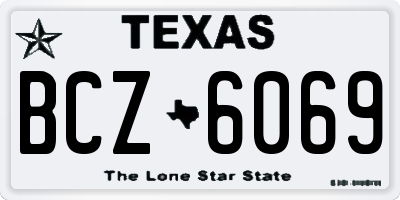 TX license plate BCZ6069