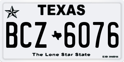 TX license plate BCZ6076