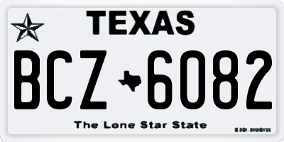 TX license plate BCZ6082
