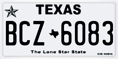 TX license plate BCZ6083