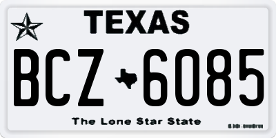 TX license plate BCZ6085