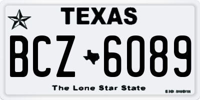 TX license plate BCZ6089