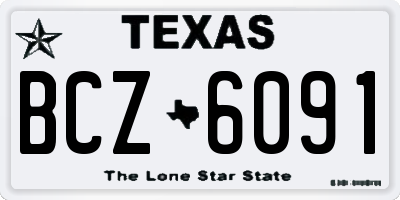 TX license plate BCZ6091