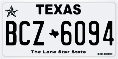 TX license plate BCZ6094