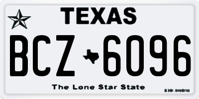 TX license plate BCZ6096